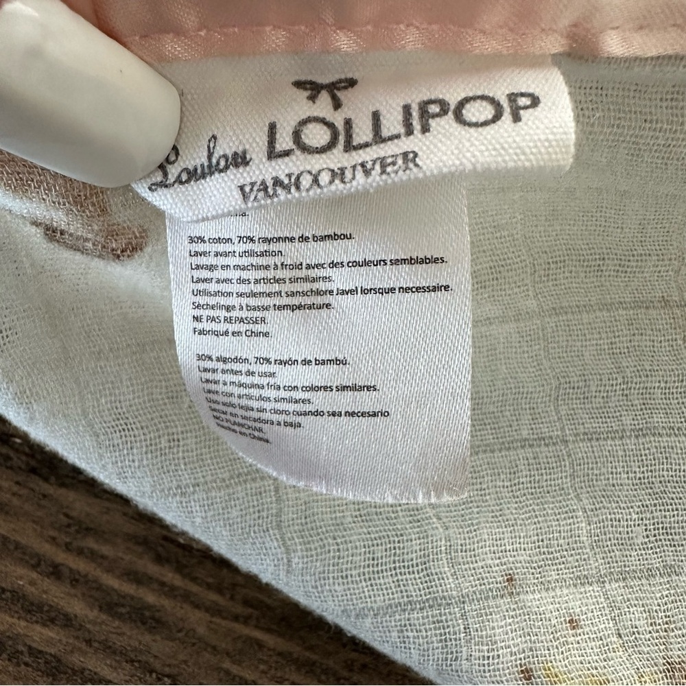 Loulou Lollipop Baby Girls Floral Square Blankie Blanket Satin Edges Muslin - Picture 3 of 5